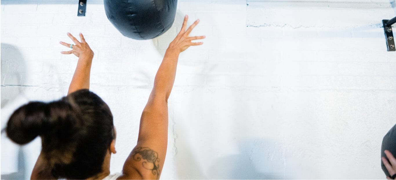 woman exercising at the gym