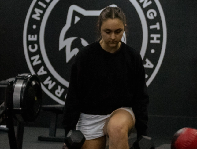 girl with weights